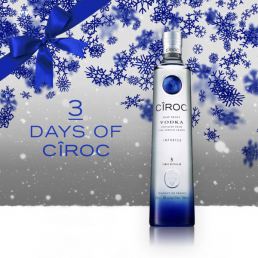 Graphic design services and social media content creation showcasing a festive Christmas product countdown campaign day 3 blue bow and blue snowflakes.