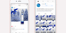 Graphic design services and social media content creation showcasing a festive Christmas product countdown campaign phone layout view.