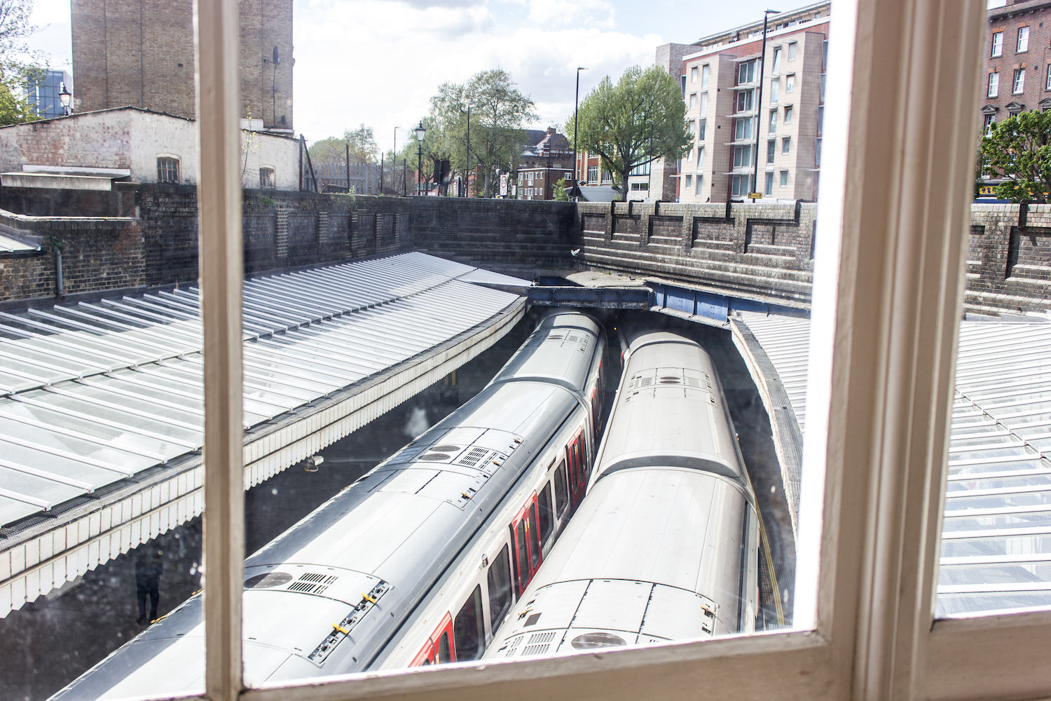 Professional Photography Two Trains At Platform In Bow Train Station London