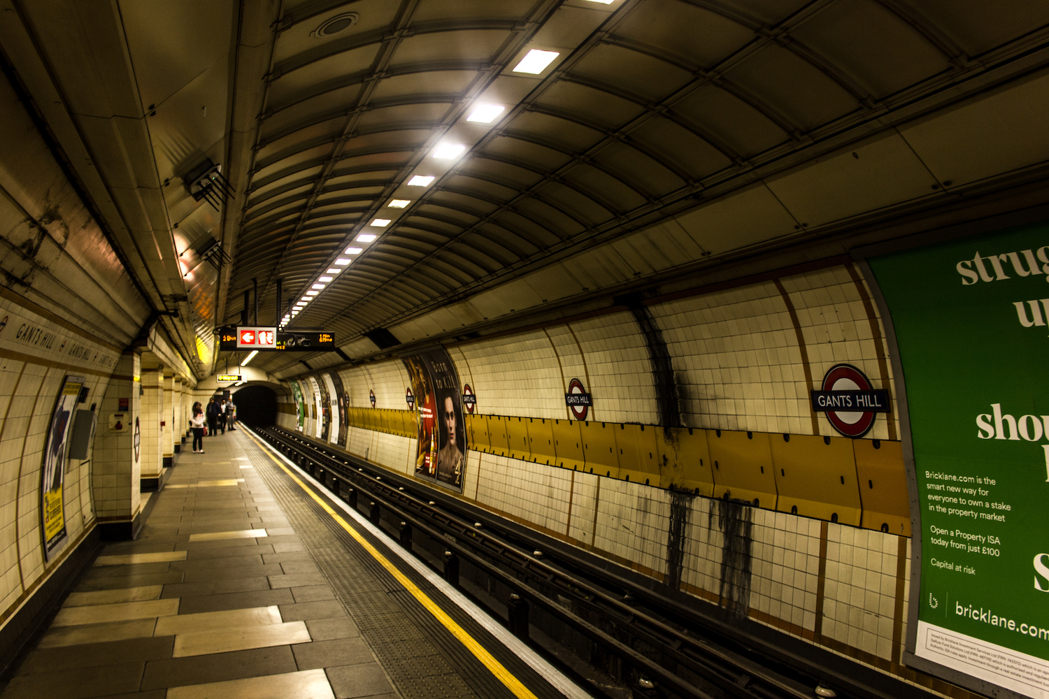 Professional Photography Gritty Train Platform In Gants Hill Train Station London