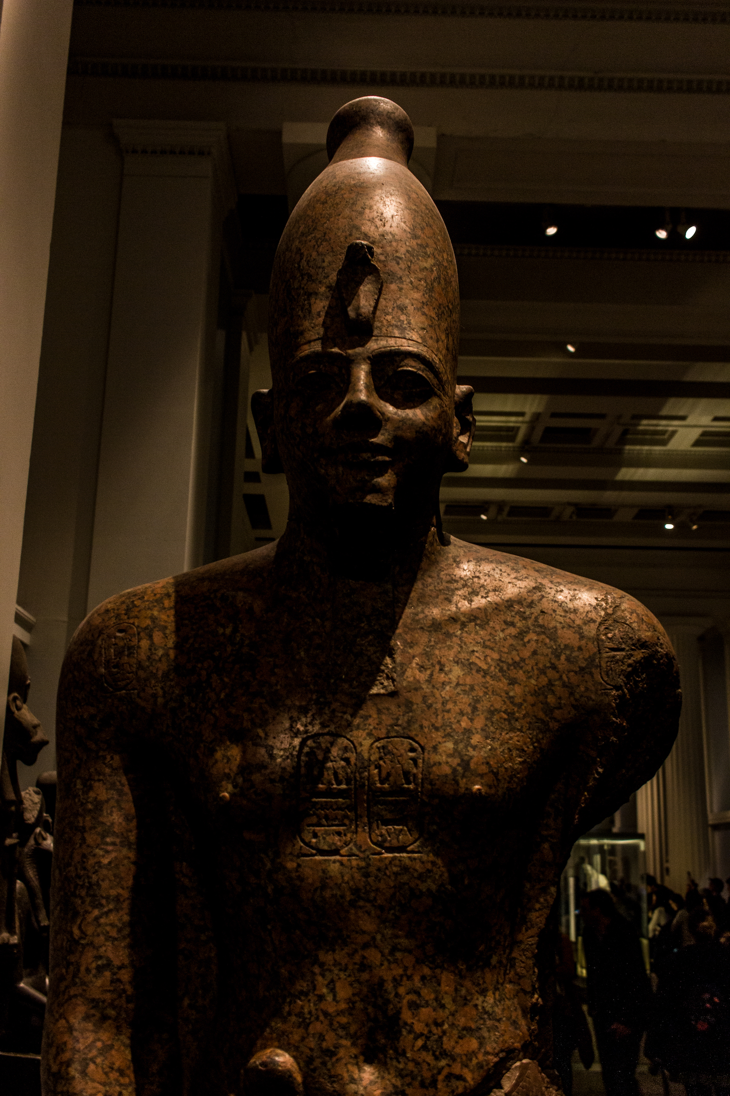 Professional Photography Close-Up Stone Sculpture From Kemet Egypt Of King Amenophis III In British Museum London