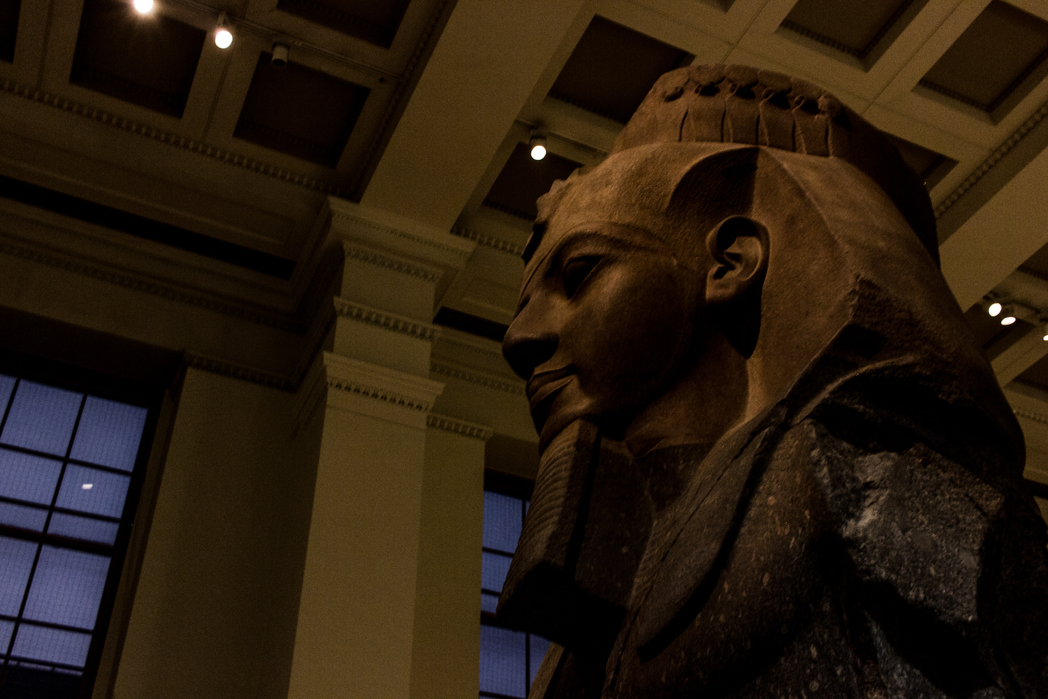 Professional Photography Stone Sculpture From Kemet Egypt Close-Up Of King Ramses II In British Museum London