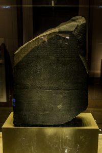 Professional Photography Rosetta Stone Sculpture From Kemet Egypt In British Museum London