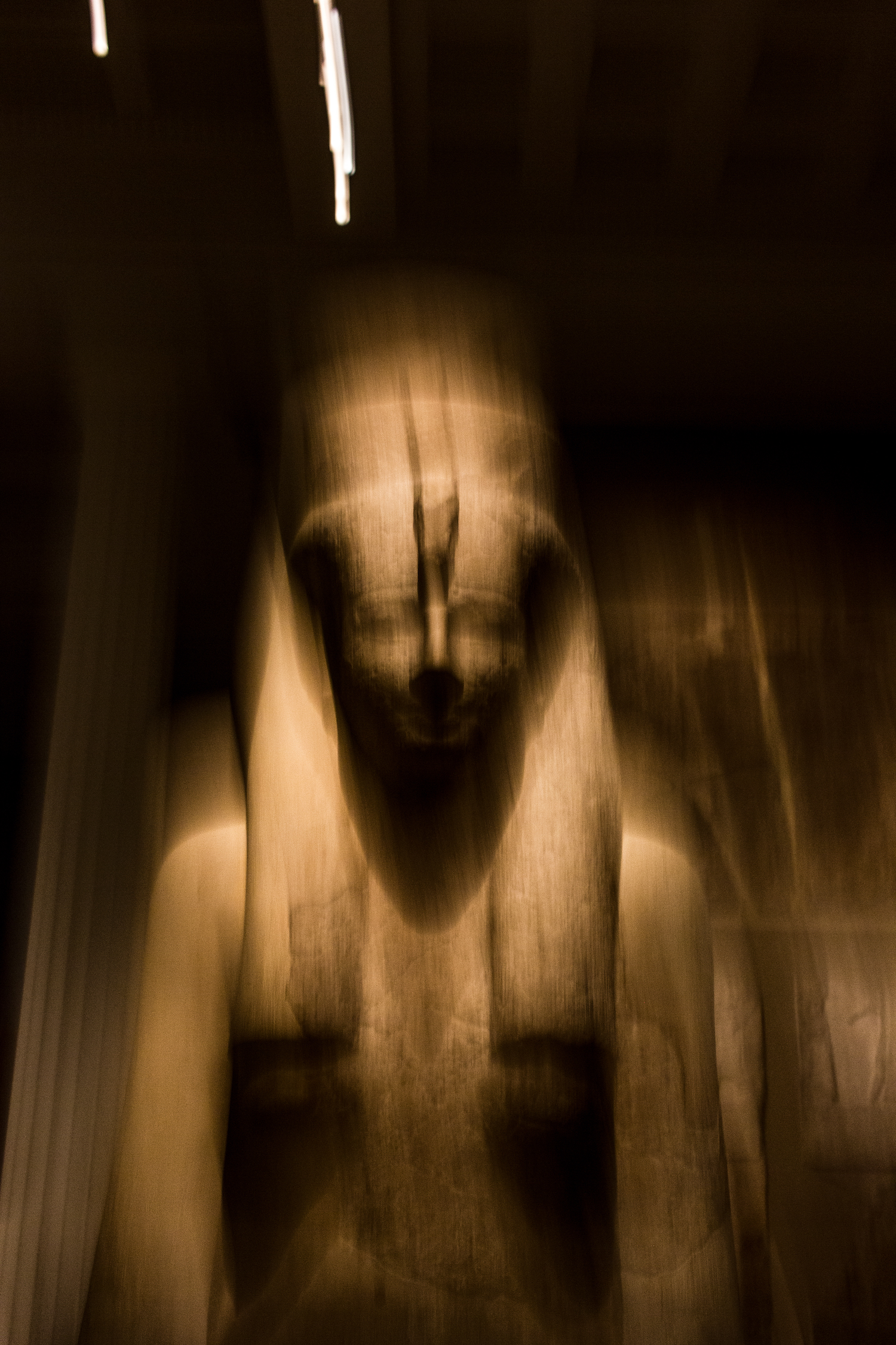 Professional Photography Stone Sculpture From Kemet Egypt Of Goddess Hathor Blurred In British Museum London